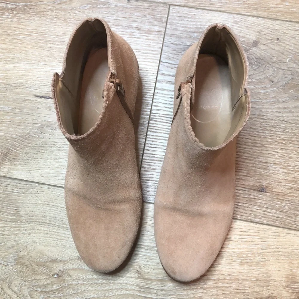 Jack Rogers Bailee Tan Suede Ankle Boots Size 6M